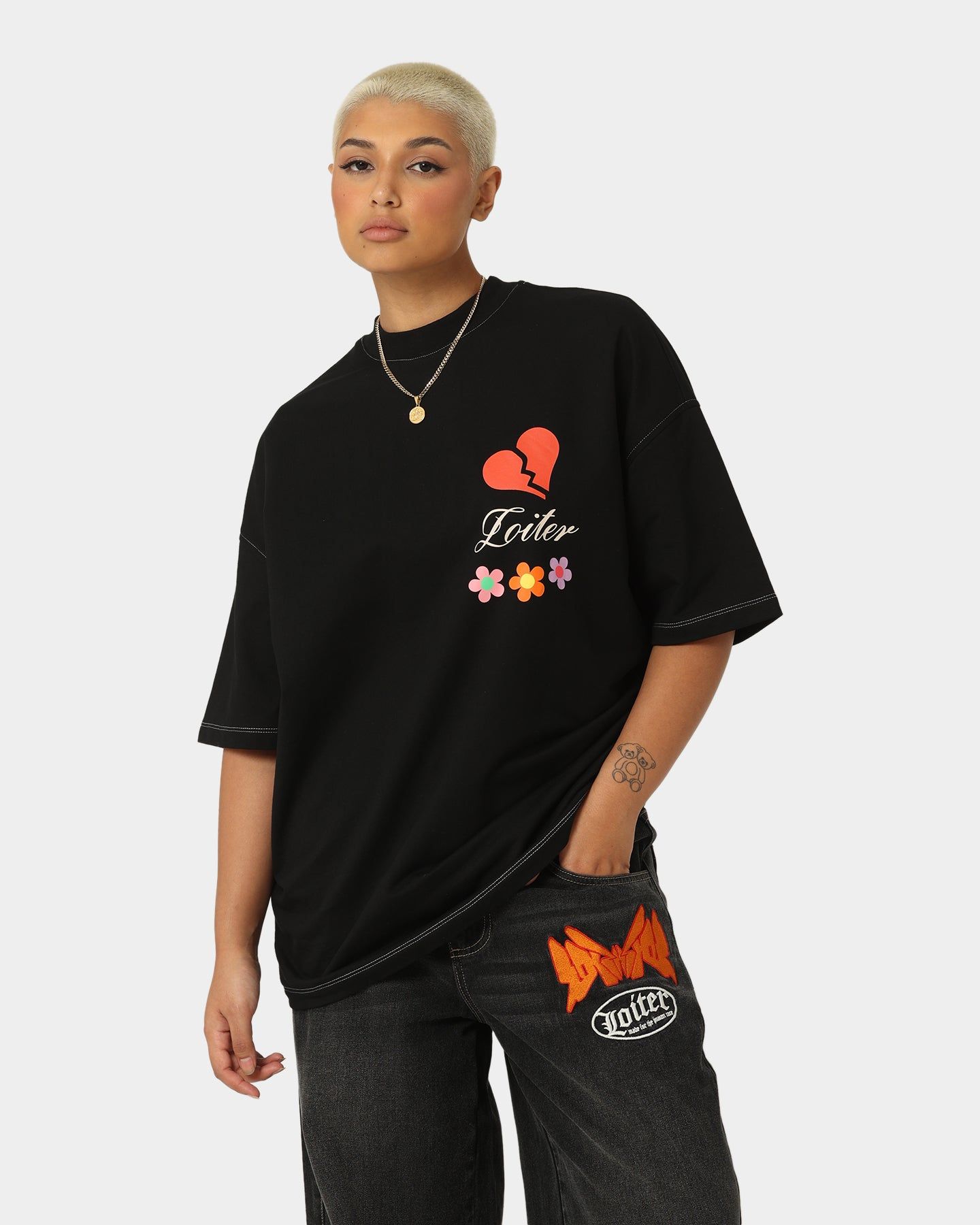 Loiter Studio Oversized T-Shirt Black sold by Culture Kings product image thumbnail 2