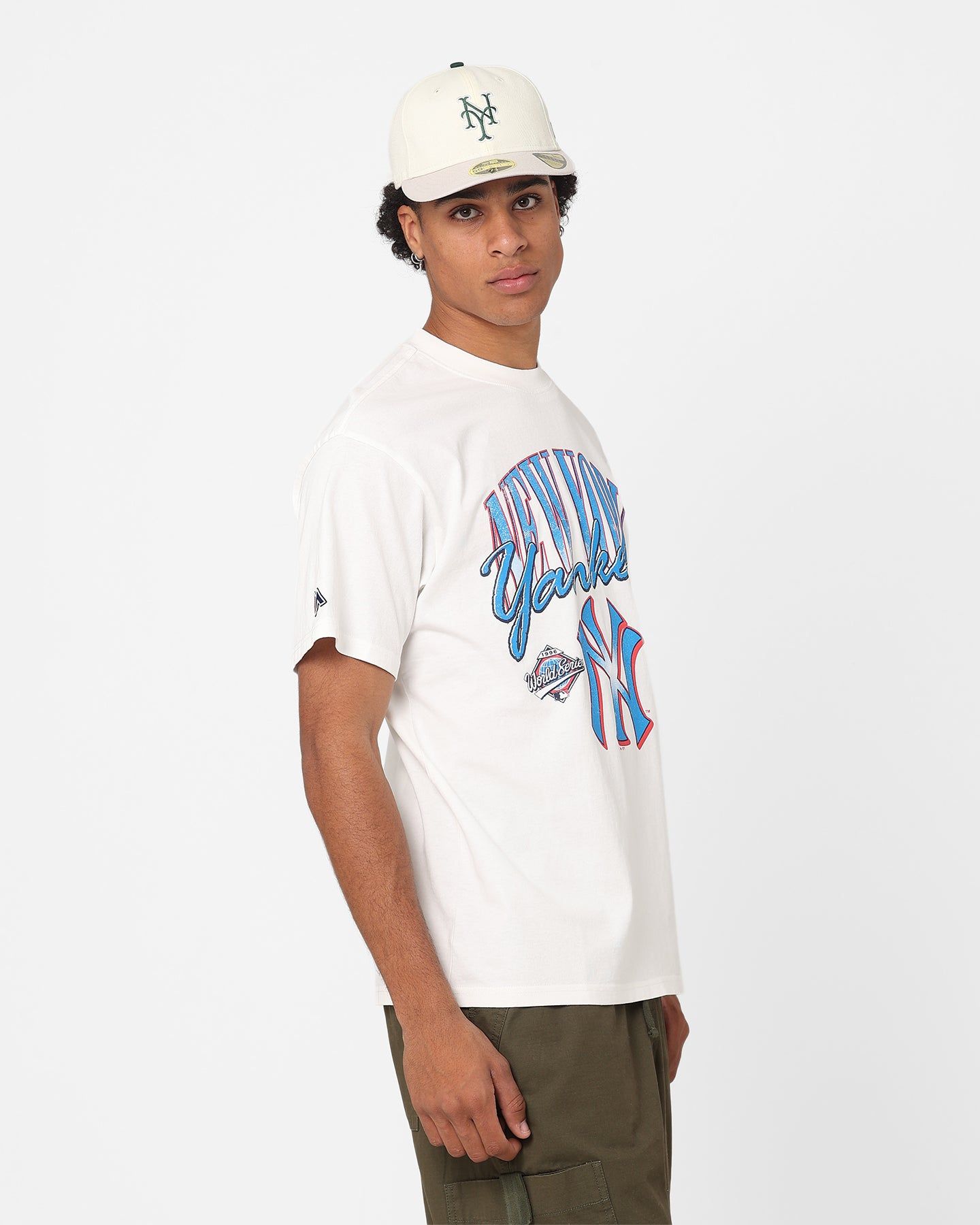 Majestic Athletic New York Yankees Script Arch T-Shirt Vintage White sold by Culture Kings product image thumbnail 5