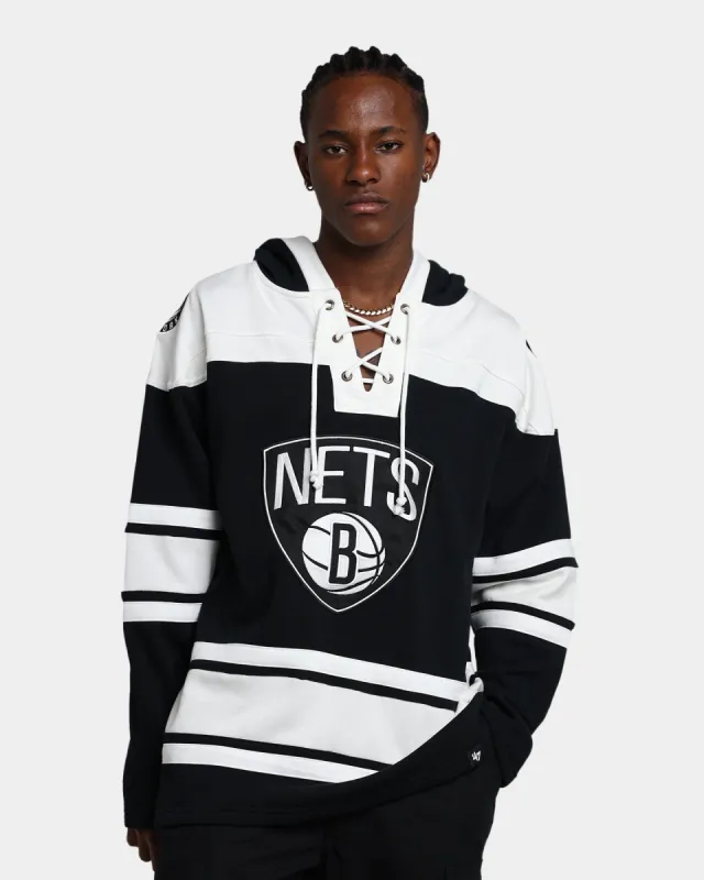 47 Brand Brooklyn Nets Superior Lacer Hoodie Jet Black sold by Culture Kings