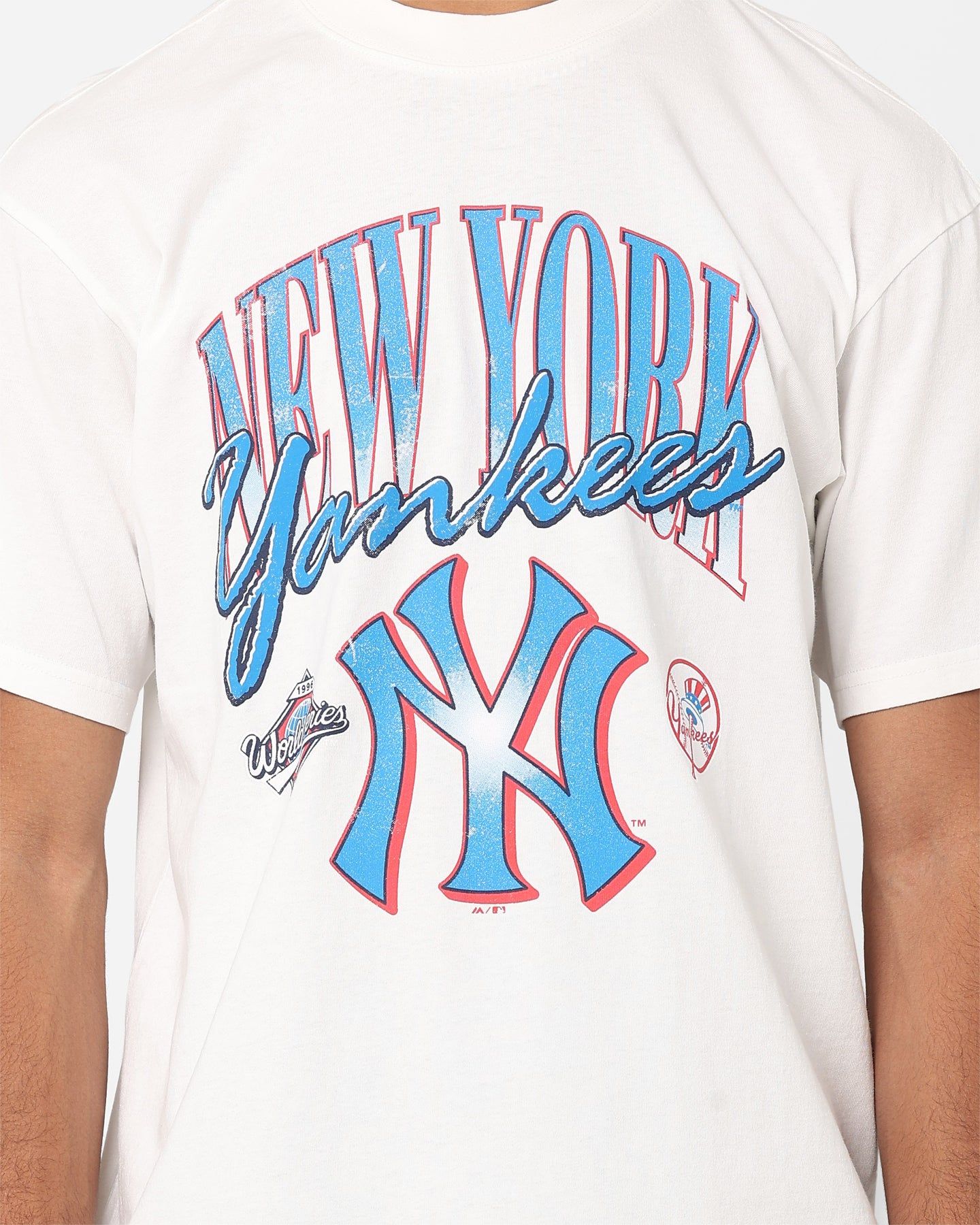 Majestic Athletic New York Yankees Script Arch T-Shirt Vintage White sold by Culture Kings product image thumbnail 3