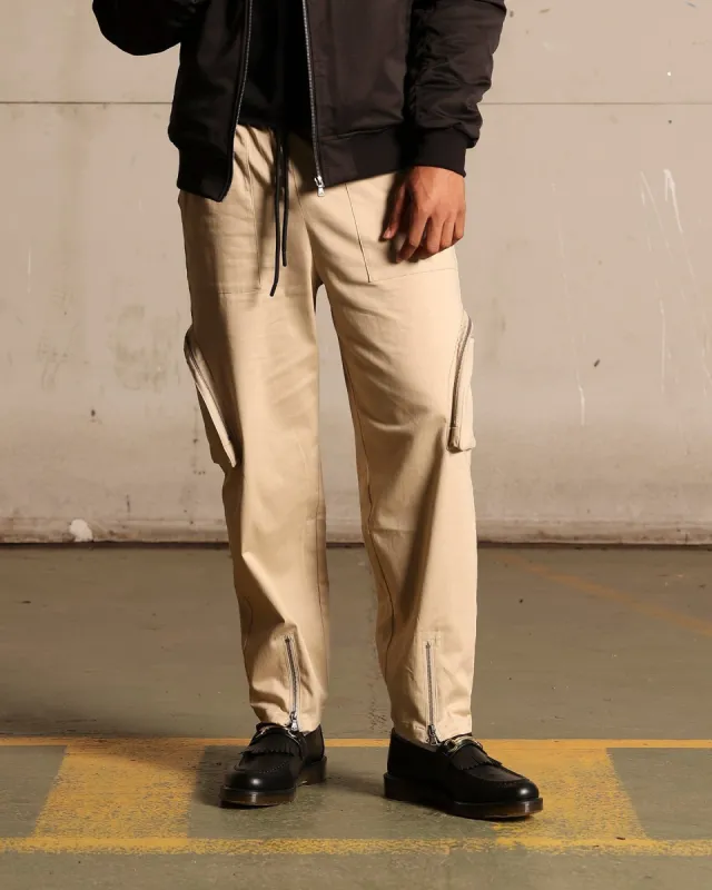 Saint Morta Gallery Zip Cargo Pants Stone sold by Culture Kings