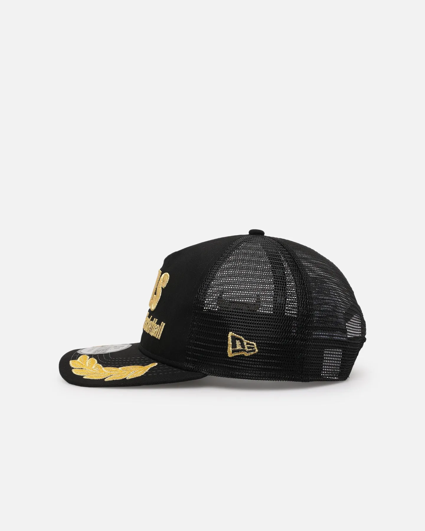 New Era Chicago Bulls 'Podium Collection' Pre-Curved Golfer Trucker Snapback Black/Metallic Gold sold by Culture Kings product image thumbnail 5