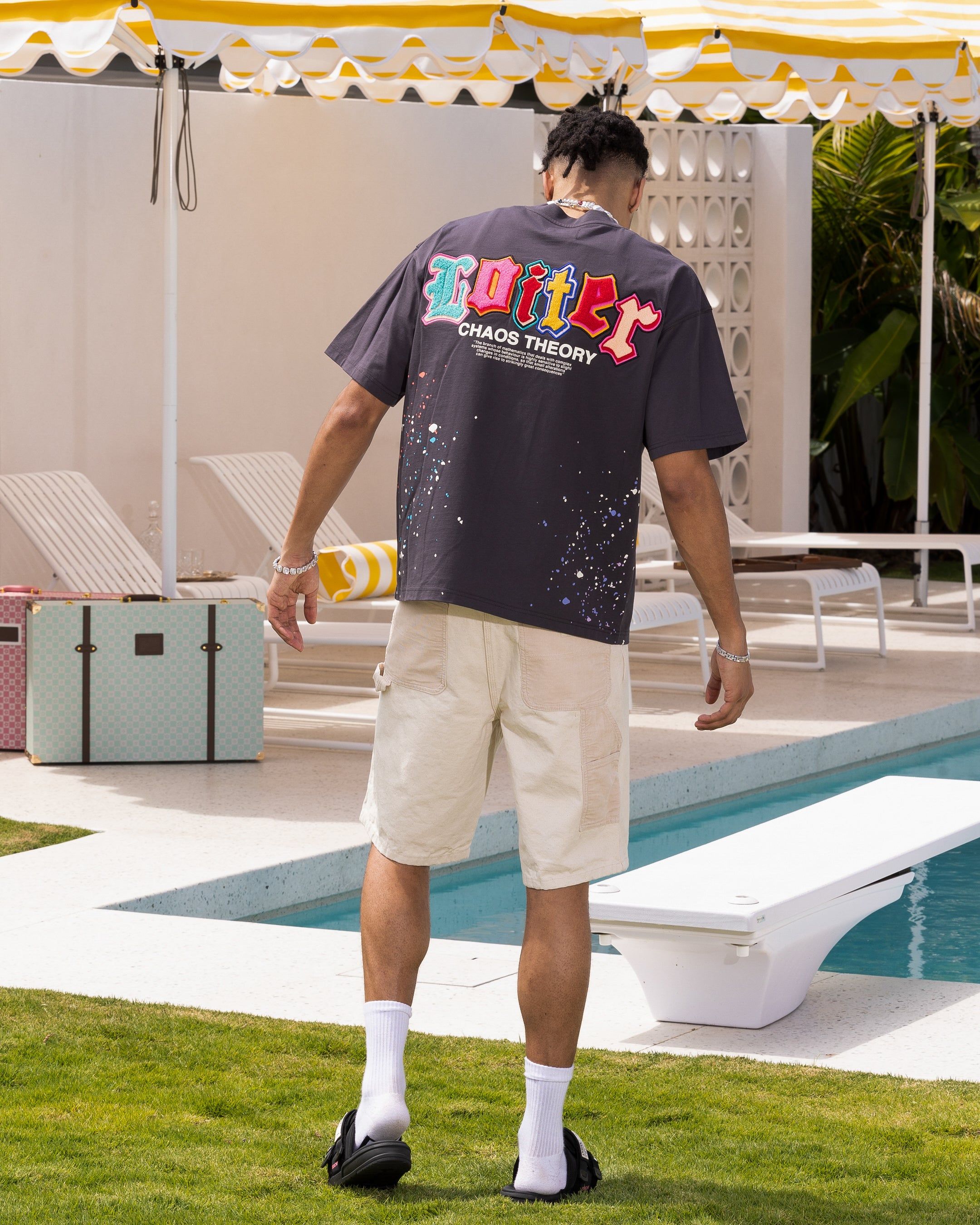 Loiter Chaos Theory T-Shirt Charcoal sold by Culture Kings product image thumbnail 3