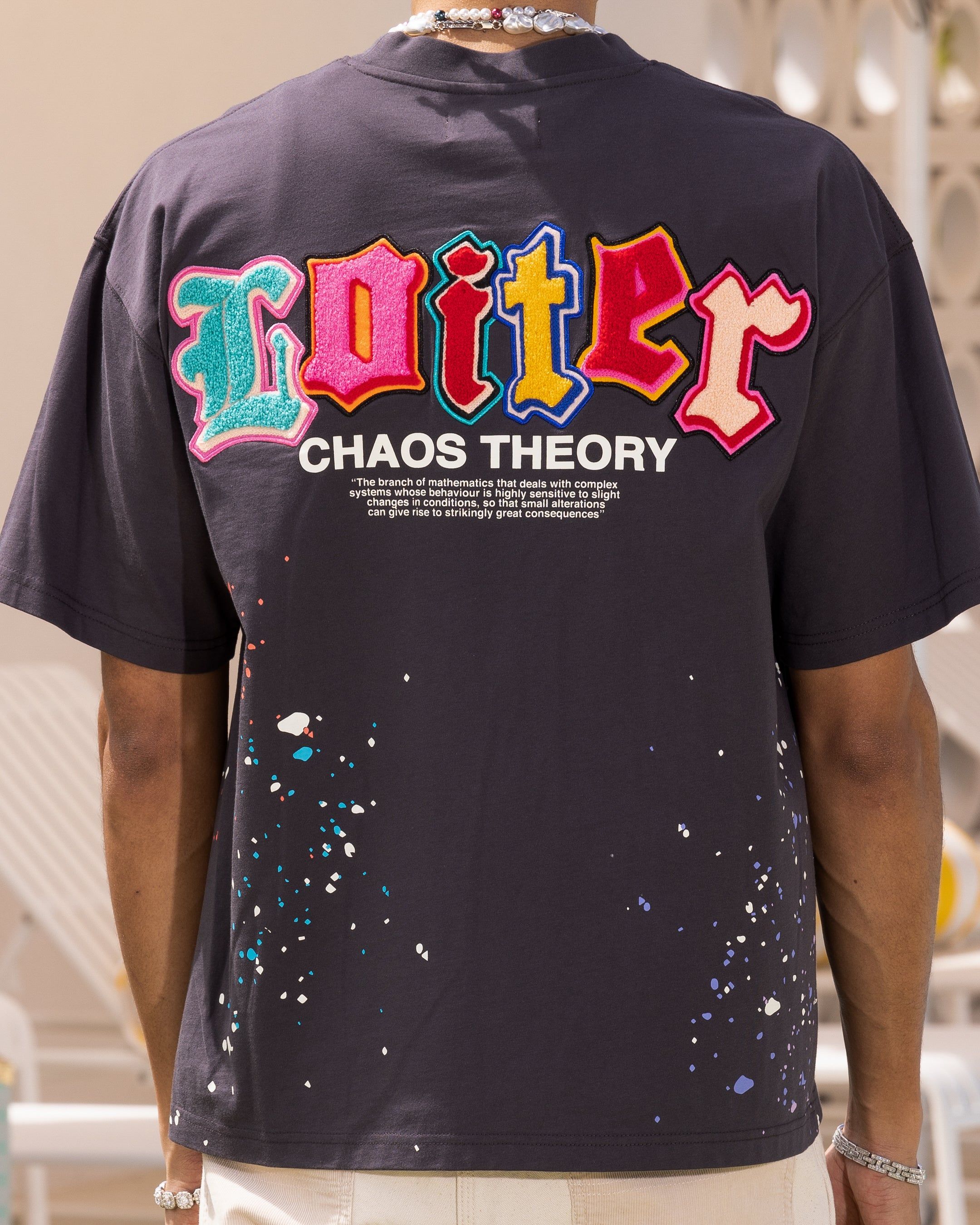 Loiter Chaos Theory T-Shirt Charcoal sold by Culture Kings product image thumbnail 5