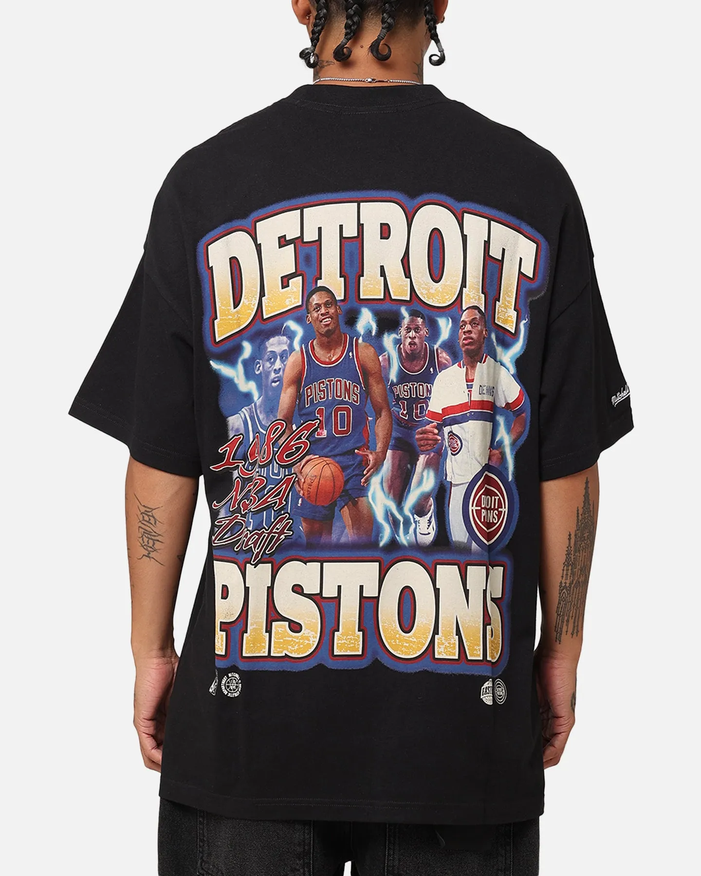 Mitchell & Ness Detroit Pistons Dennis Rodman Rookie Season T-Shirt Faded Black sold by Culture Kings product image thumbnail 2