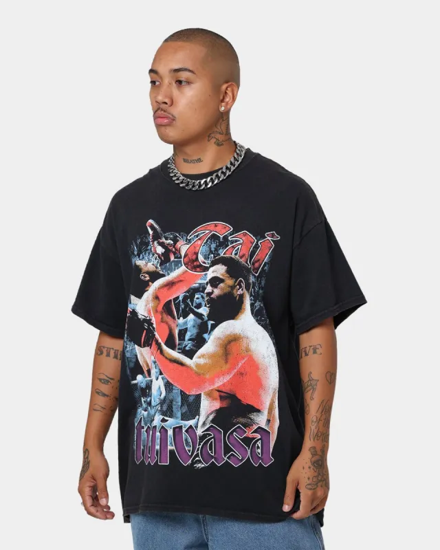 Goat Crew X Tai Tuivasa Bam Bam Vintage T-Shirt Washed Black sold by Culture Kings