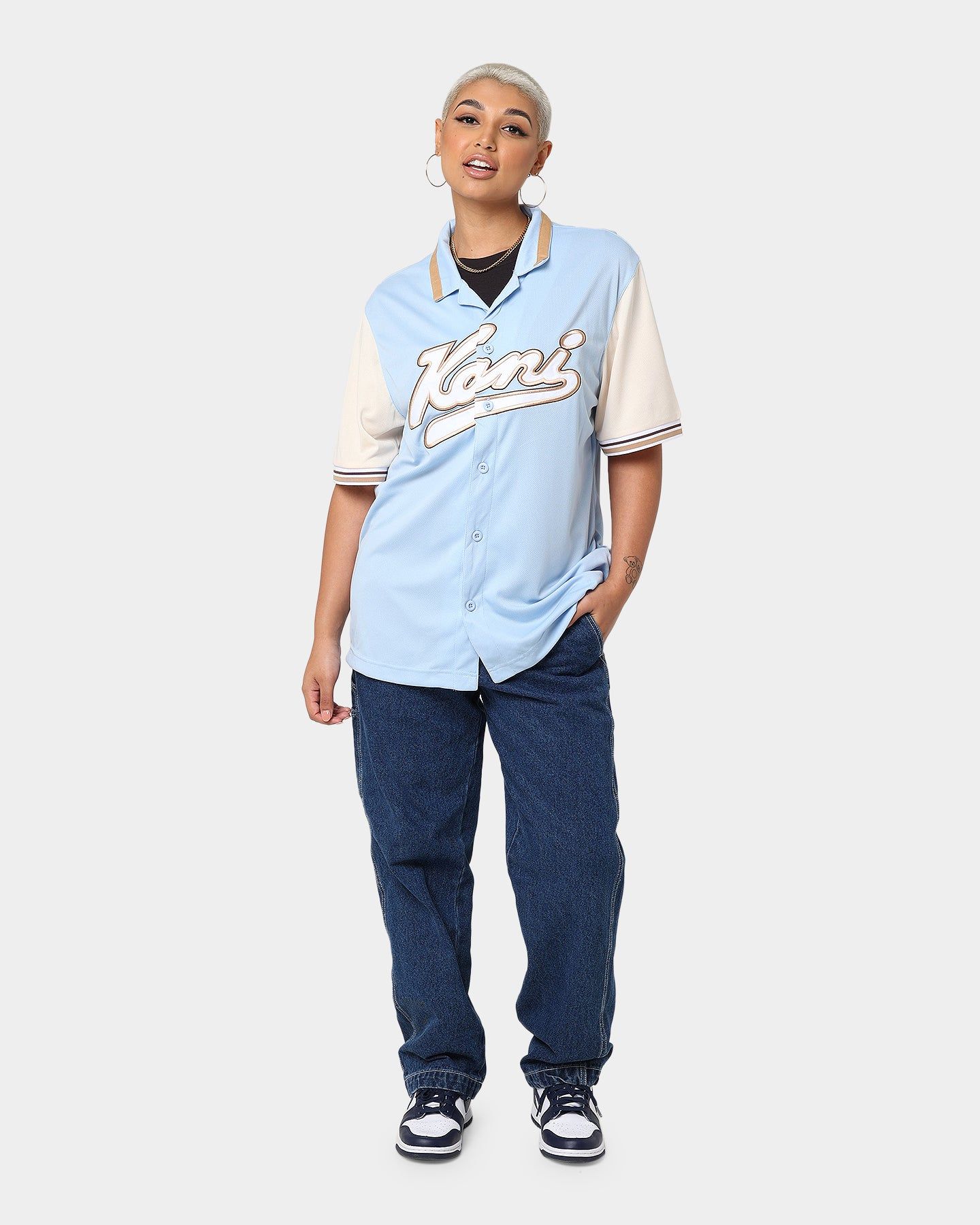 Karl Kani Varsity Baseball Shirt Light Blue sold by Culture Kings product image thumbnail 2