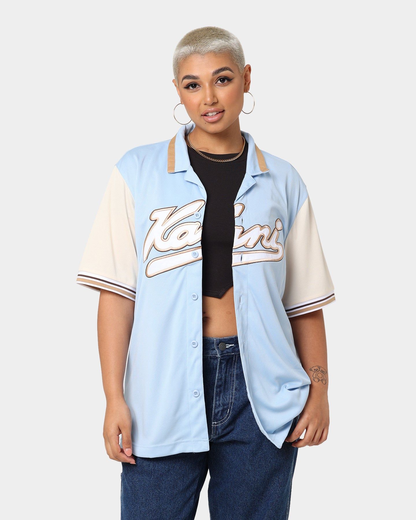 Karl Kani Varsity Baseball Shirt Light Blue sold by Culture Kings