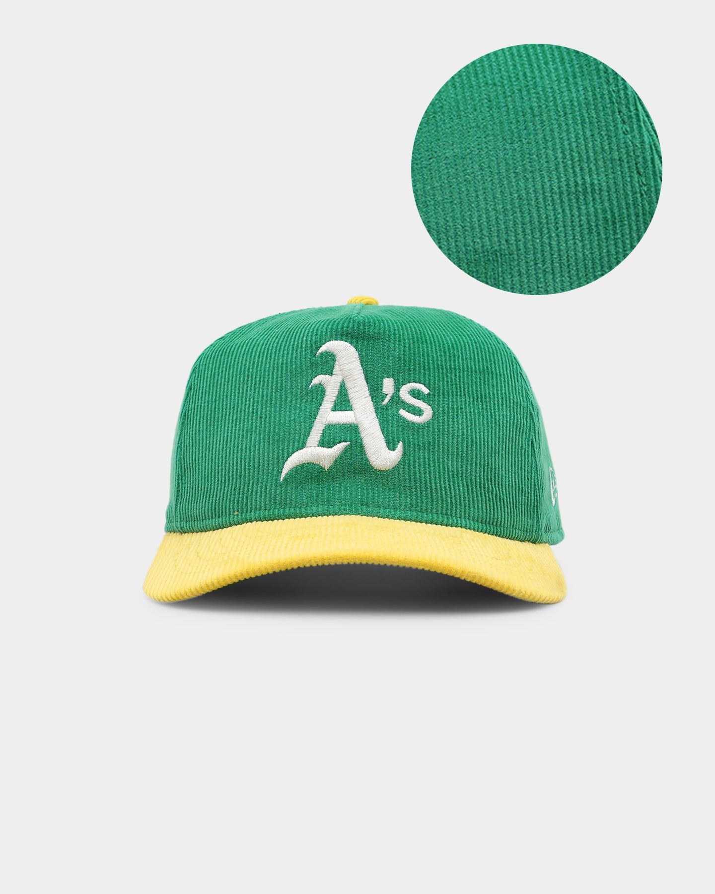 New Era Oakland Athletics 'Throwback Corduroy' Golfer Snapback Green sold by Culture Kings