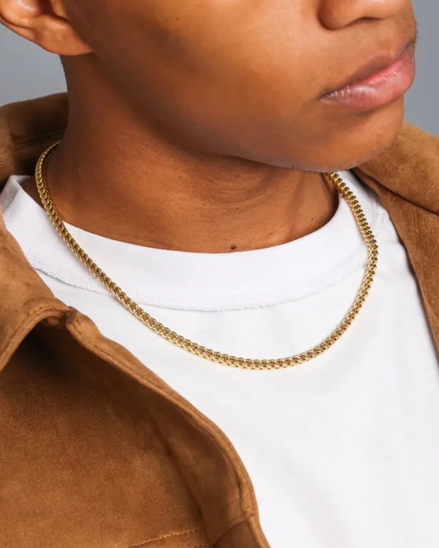 Saint Morta 4mm Franco Chain Gold sold by Culture Kings