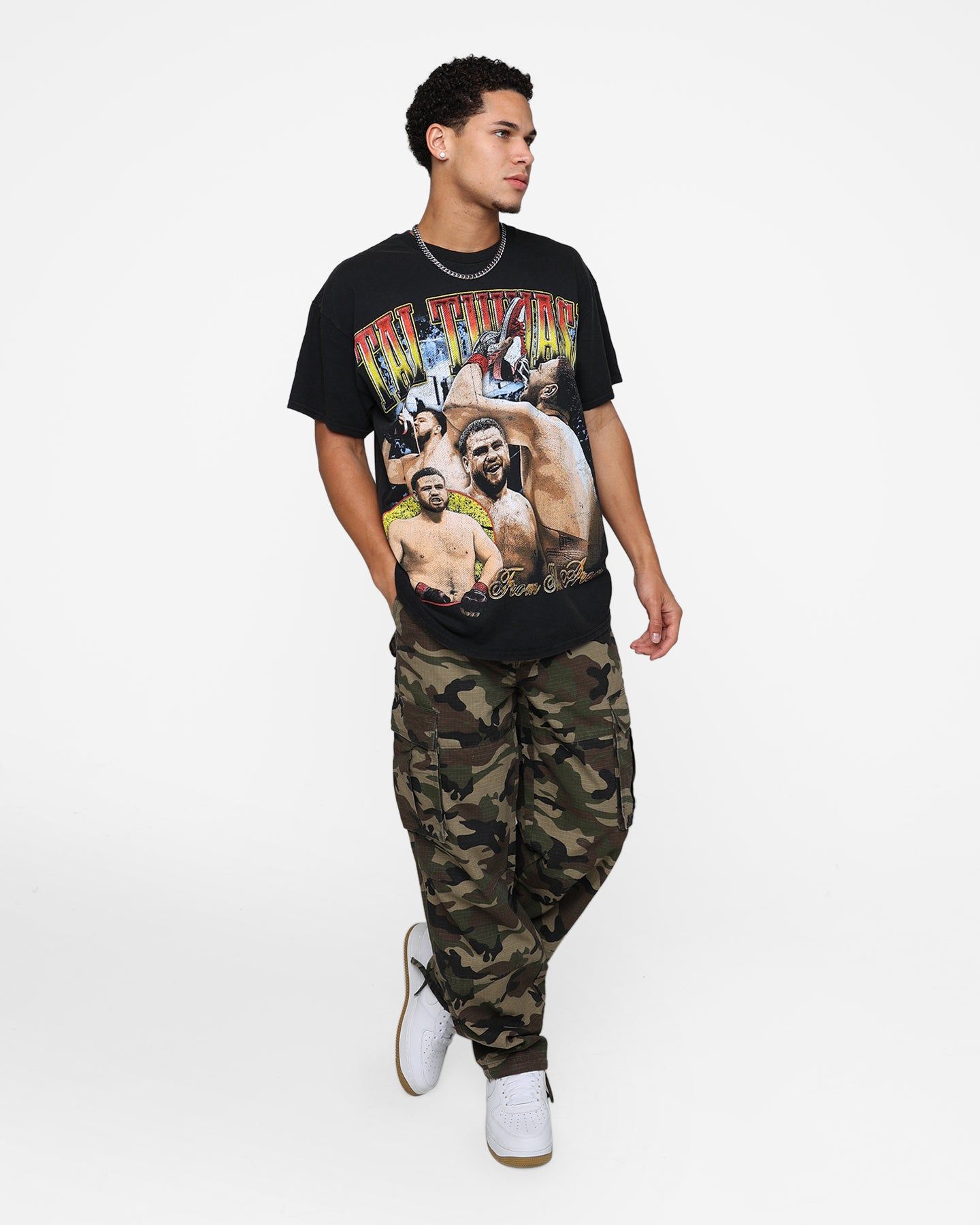 Goat Crew X Tai Tuivasa From The Area Goat Crew X Tai Tuivasa From The Area Vintage T-Shirt Black Wash sold by Culture Kings product image thumbnail 2