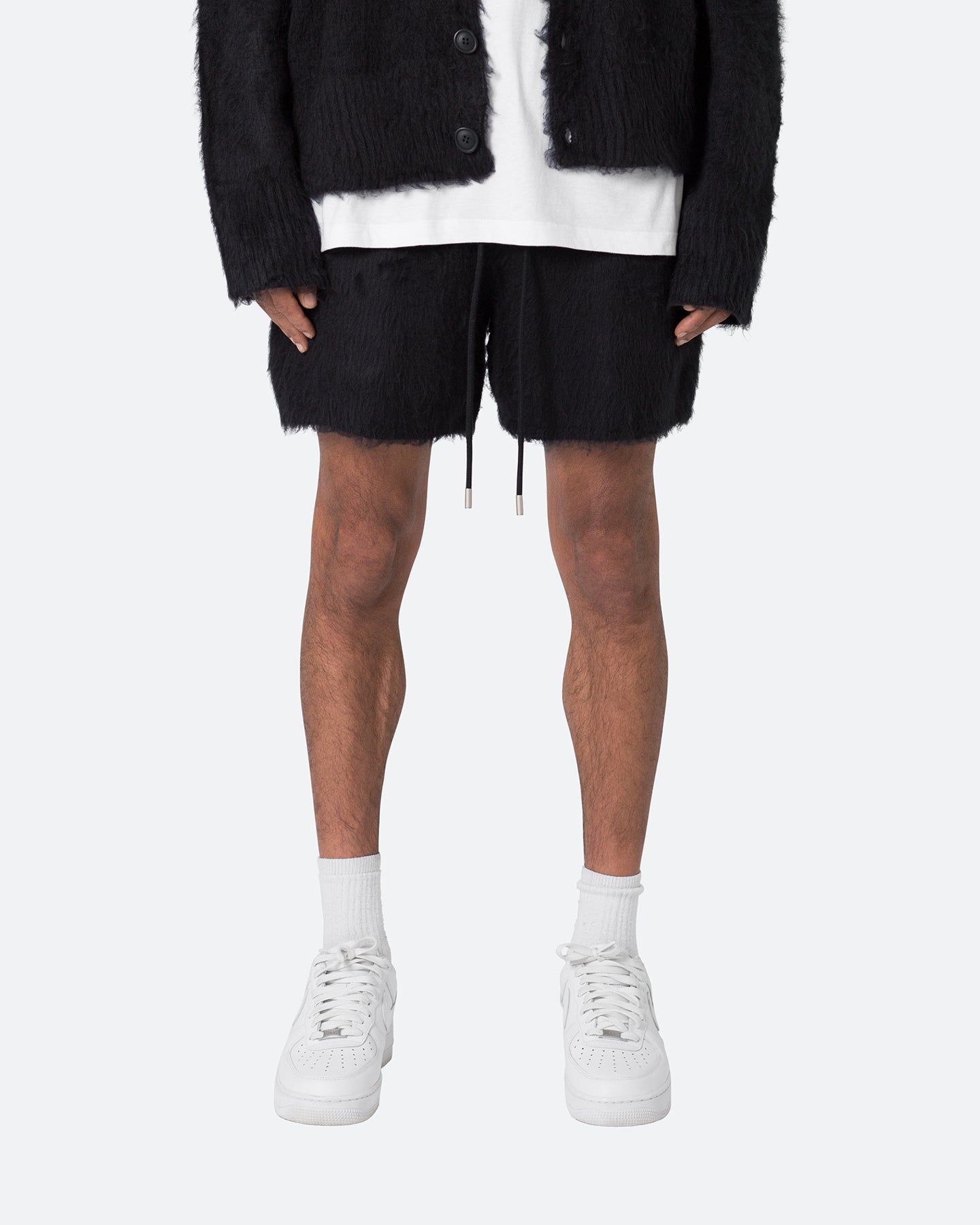 MNML Fuzzy Sweat Shorts Black sold by Culture Kings