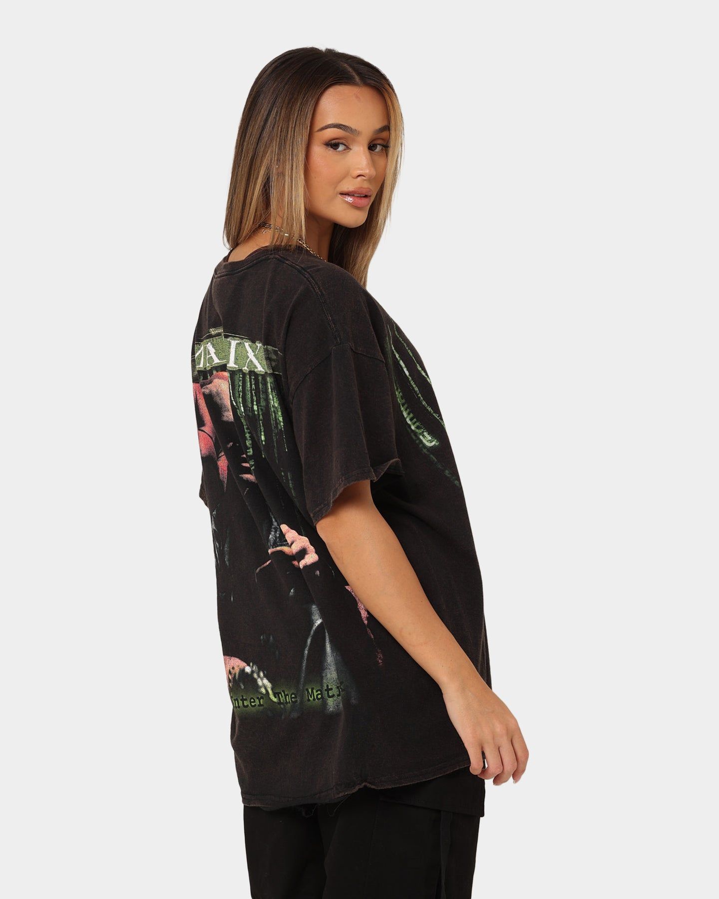 American Thrift X The Matrix Morpheus Vintage T-Shirt Black Wash sold by Culture Kings product image thumbnail 6