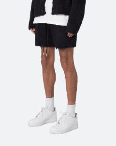 MNML Fuzzy Sweat Shorts Black sold by Culture Kings