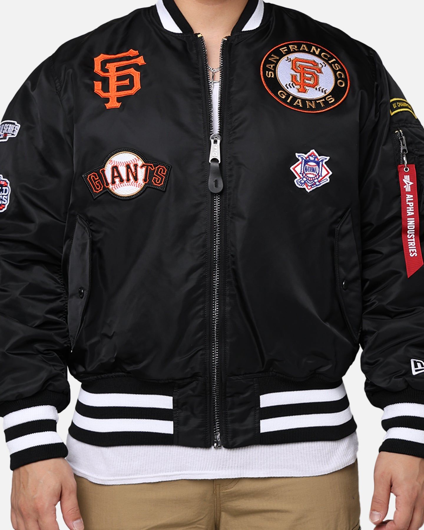 New Era X Alpha Series X MLB San Francisco Giants MA-1 Bomber Jacket Black sold by Culture Kings product image thumbnail 4