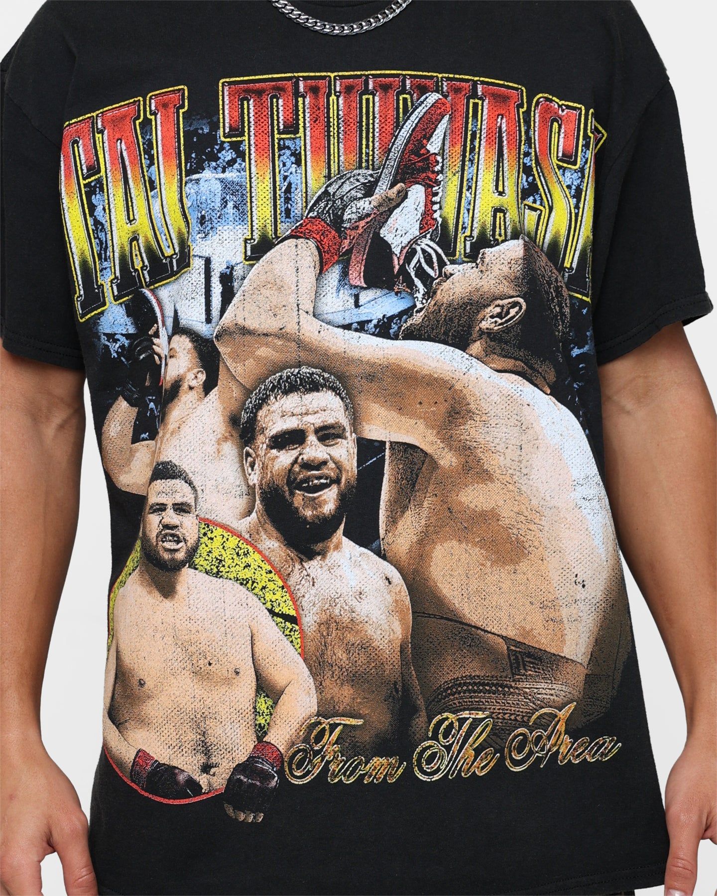Goat Crew X Tai Tuivasa From The Area Goat Crew X Tai Tuivasa From The Area Vintage T-Shirt Black Wash sold by Culture Kings product image thumbnail 3