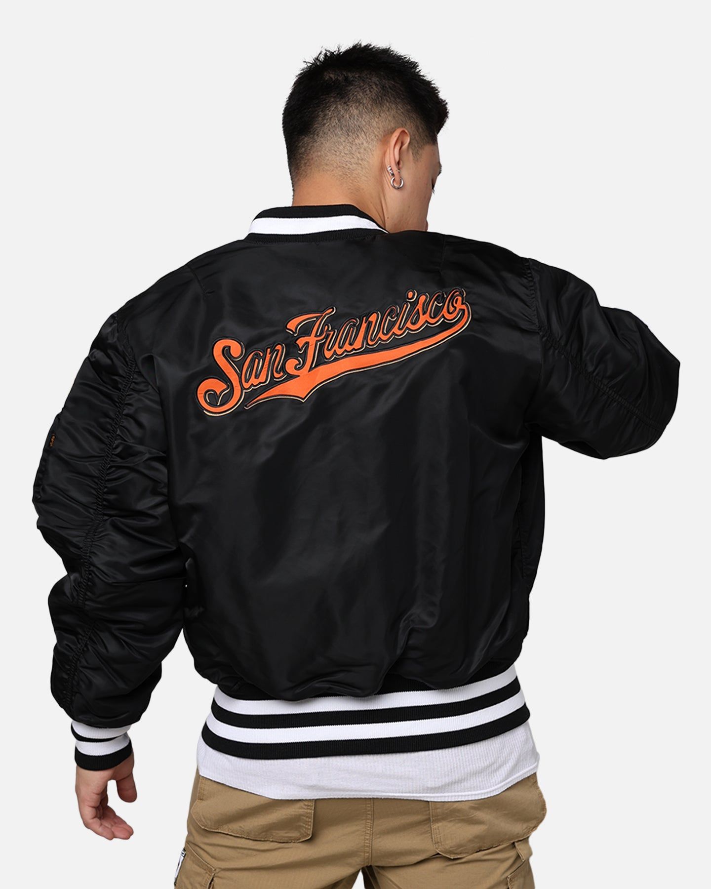 New Era X Alpha Series X MLB San Francisco Giants MA-1 Bomber Jacket Black sold by Culture Kings product image thumbnail 2