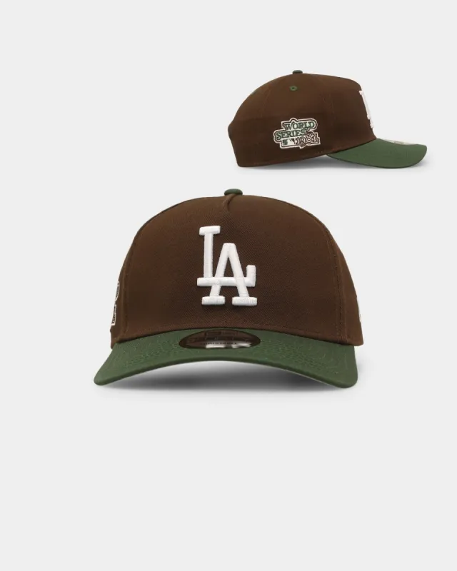 New Era Los Angeles Dodgers 'Beef & Broccoli' 9FORTY A-Frame Snapback Dark Brown sold by Culture Kings