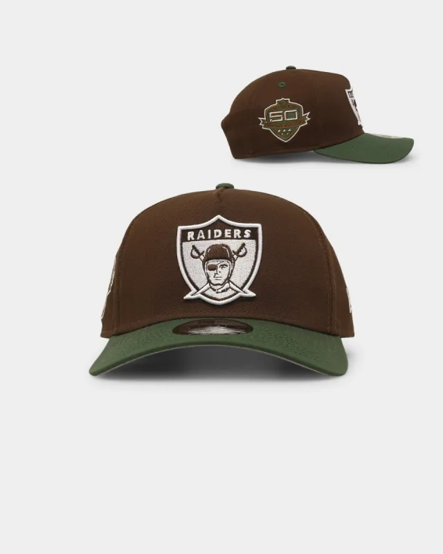 New Era Oakland Raiders 'Beef & Broccoli' 9FORTY A-Frame Snapback Dark Brown sold by Culture Kings