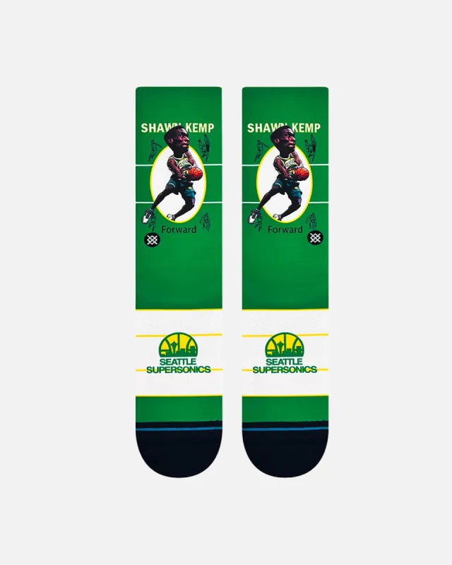 Stance X NBA Seattle Supersonics Shawn Kemp Retro Bighead Crewcut Socks Multi sold by Culture Kings