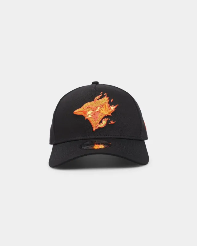 New Era Toronto Blue Jays 'Flamin' Hot' 9FORTY A-Frame Snapback Black/Flame sold by Culture Kings