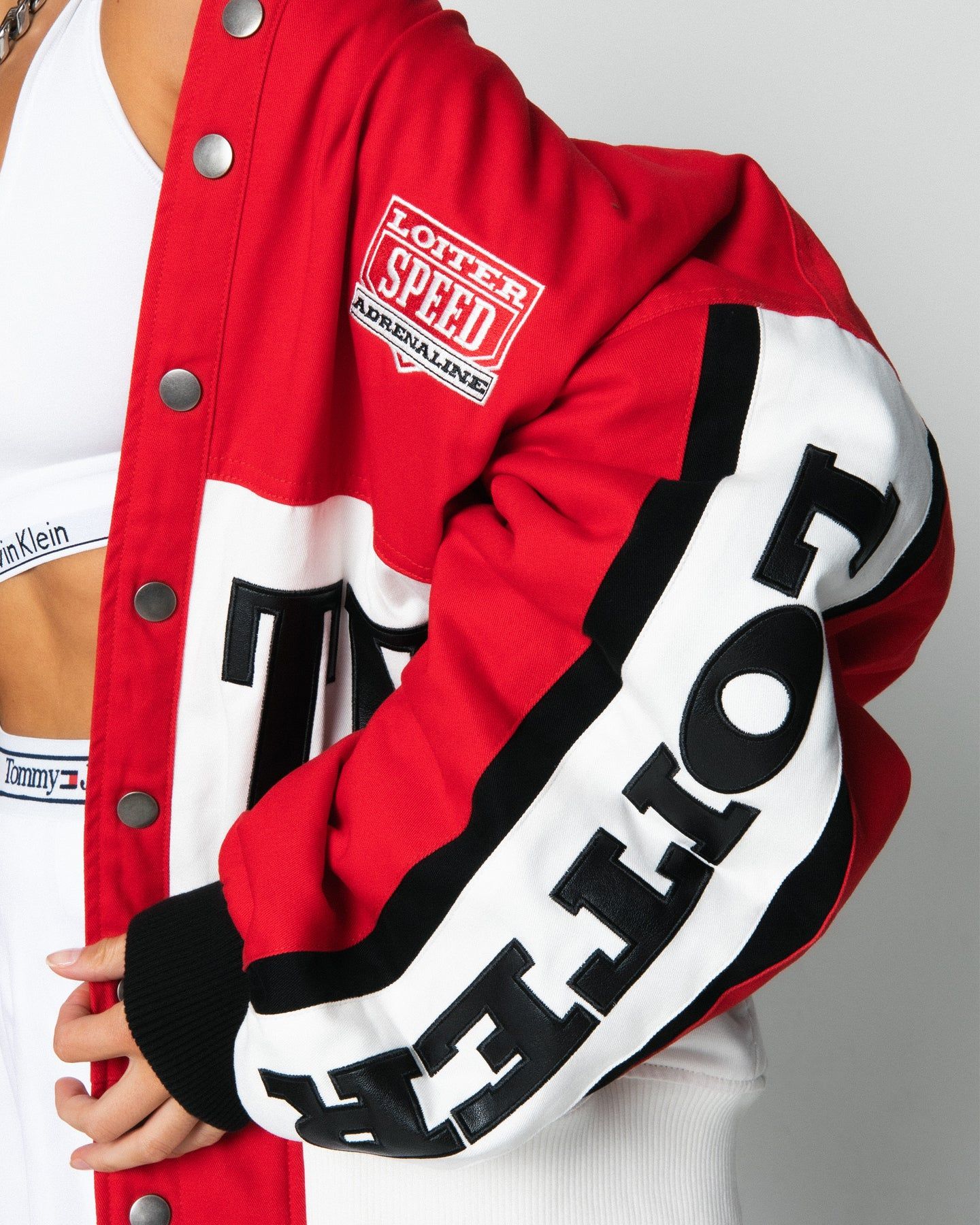 Loiter Motor Sport Jacket Red/Off White sold by Culture Kings product image thumbnail 6