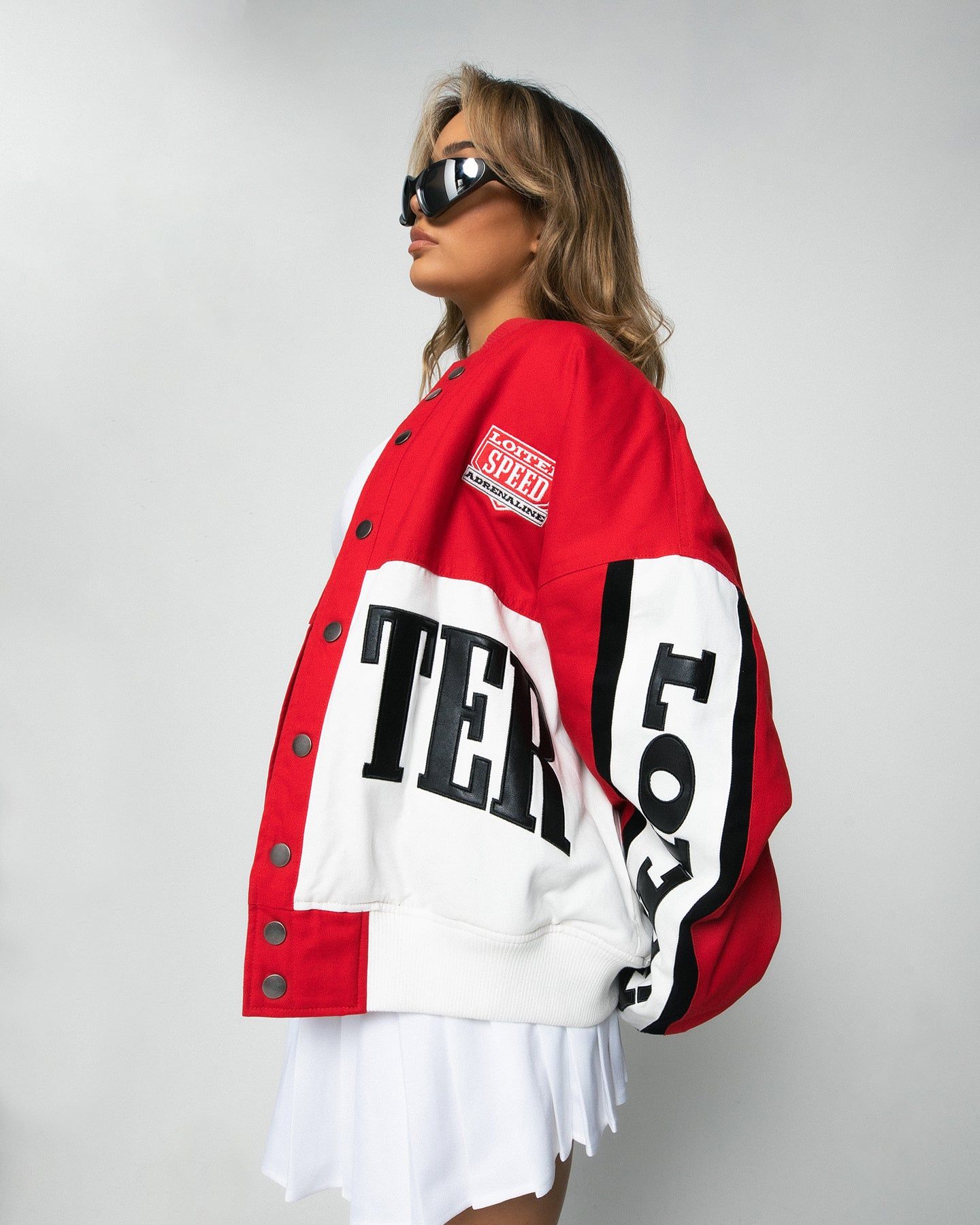 Loiter Motor Sport Jacket Red/Off White sold by Culture Kings product image thumbnail 5