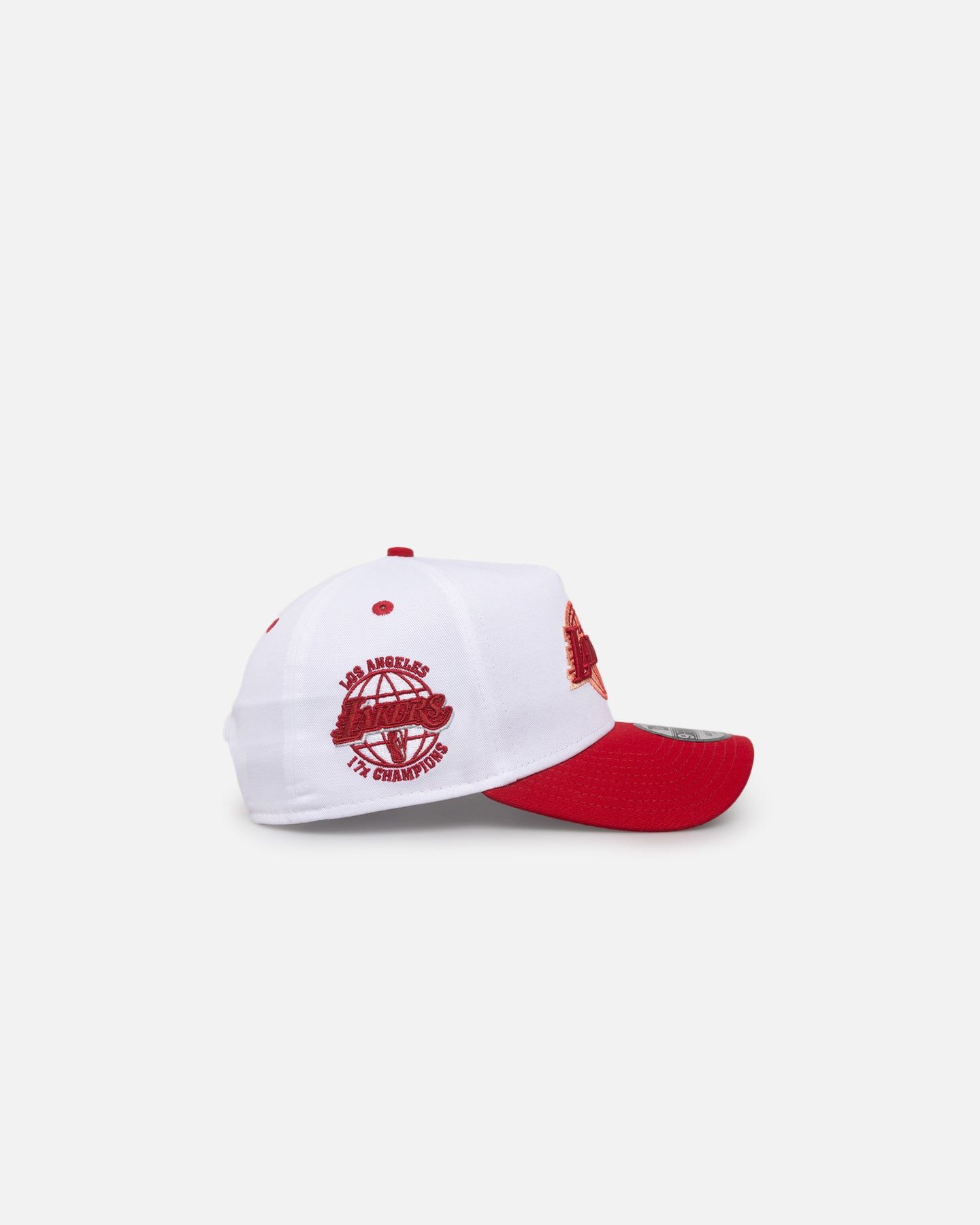 New Era Los Angeles Lakers 'Satin Blaze' 9FORTY A-Frame Snapback White/Scarlet sold by Culture Kings product image thumbnail 3