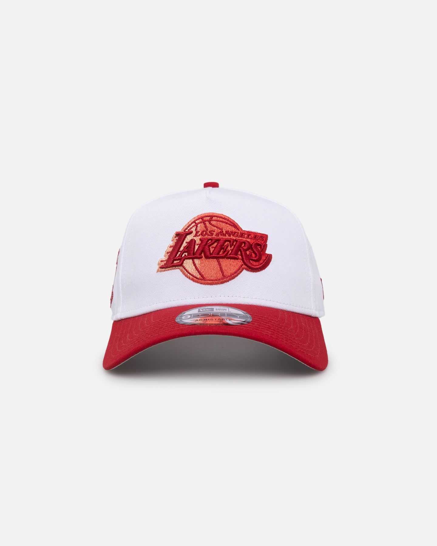 New Era Los Angeles Lakers 'Satin Blaze' 9FORTY A-Frame Snapback White/Scarlet sold by Culture Kings