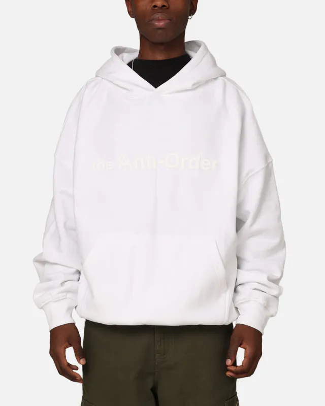 The Anti Order Logo Boxy Hoodie White sold by Culture Kings