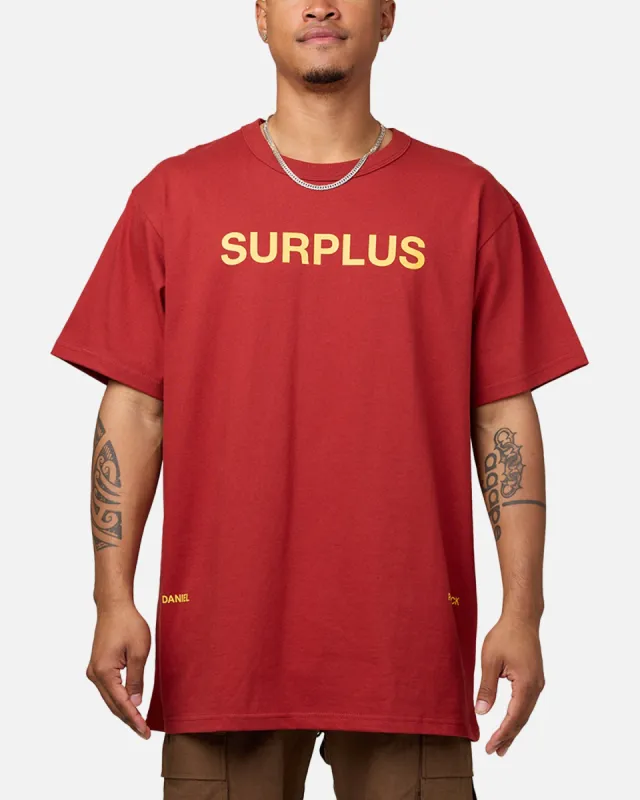 Daniel Patrick Surplus Logo T-Shirt Maroon/Yellow sold by Culture Kings