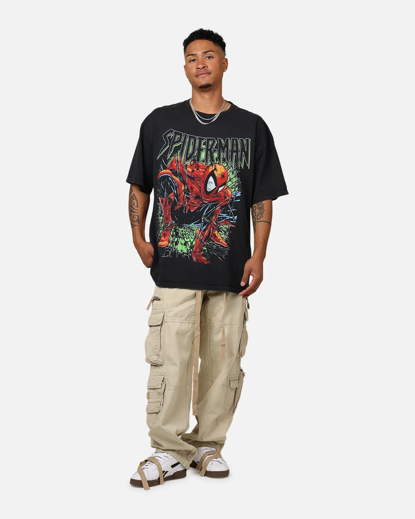 Marvel Spider-Man T-Shirt Black Acidwash sold by Culture Kings product image thumbnail 3