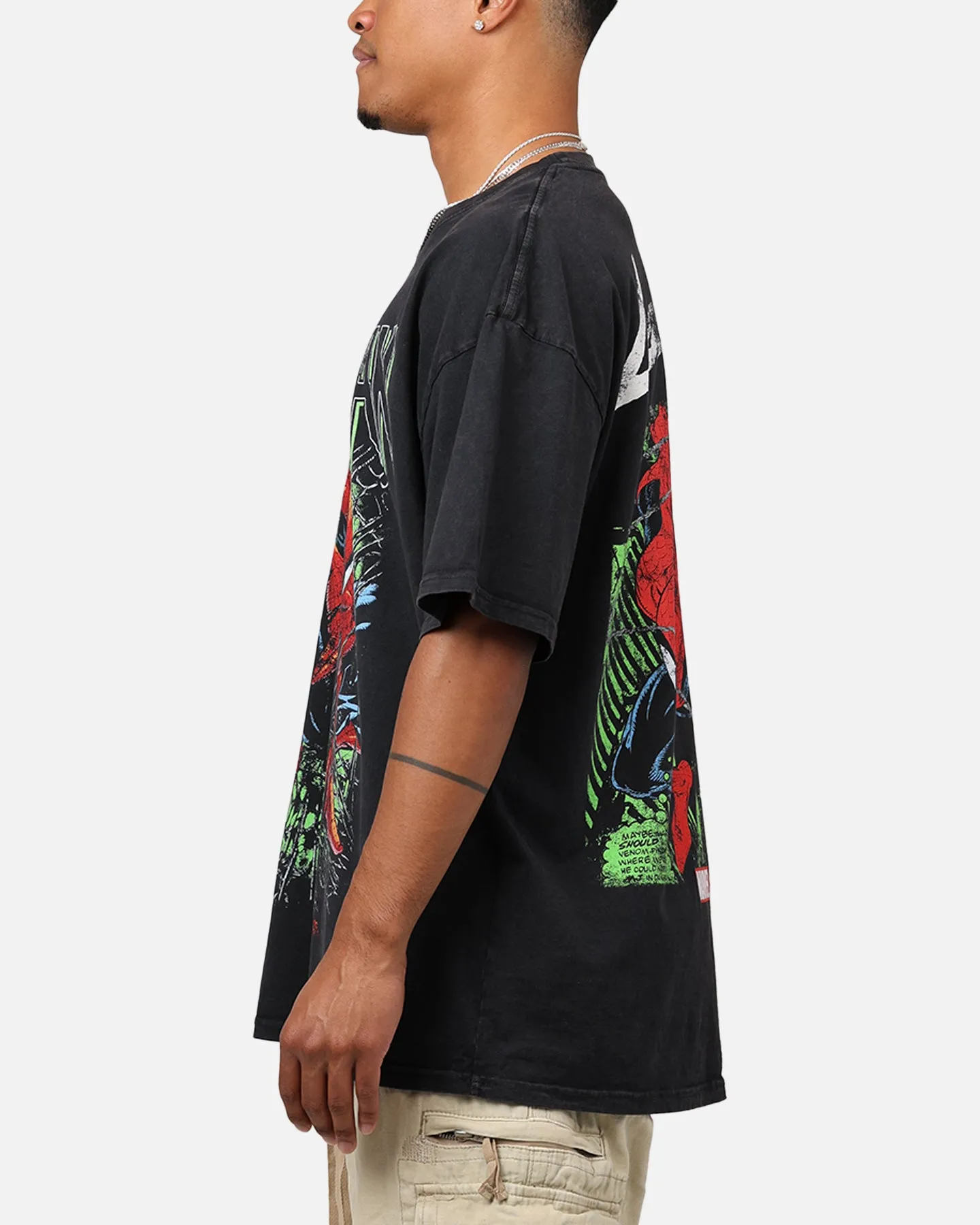 Marvel Spider-Man T-Shirt Black Acidwash sold by Culture Kings product image thumbnail 5