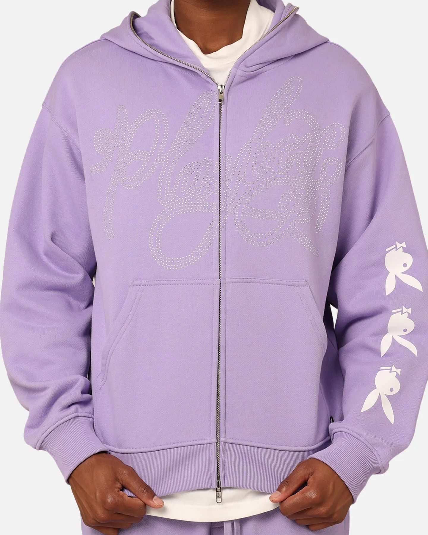 Playboy By Culture Kings Shyne Full Zip Hoodie Purple sold by Culture Kings product image thumbnail 3