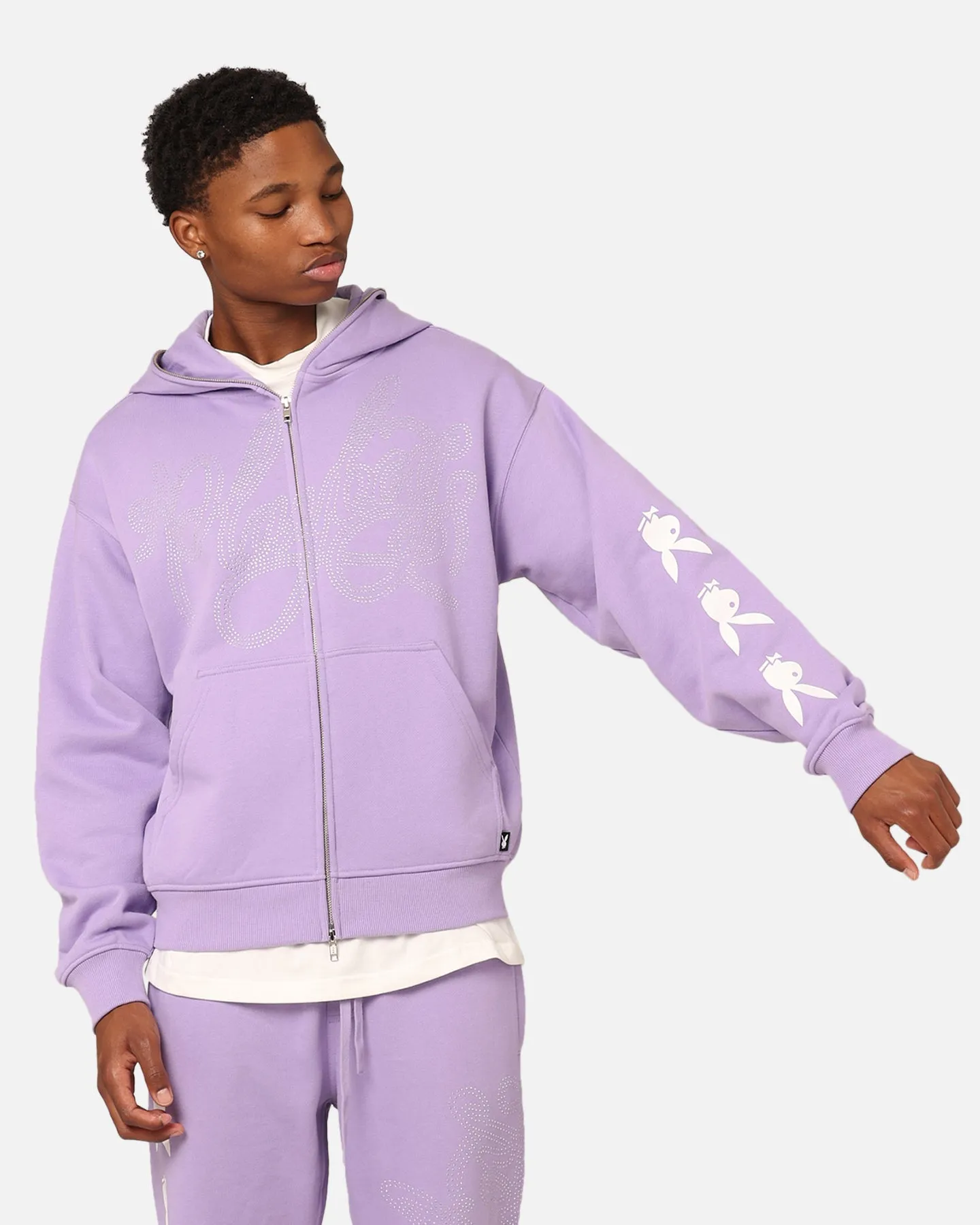 Playboy By Culture Kings Shyne Full Zip Hoodie Purple sold by Culture Kings