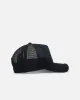 New Era Atlanta Braves 'Black All Over Mesh' 9FORTY A-Frame Trucker Snapback Black Rigid/Black sold by Culture Kings