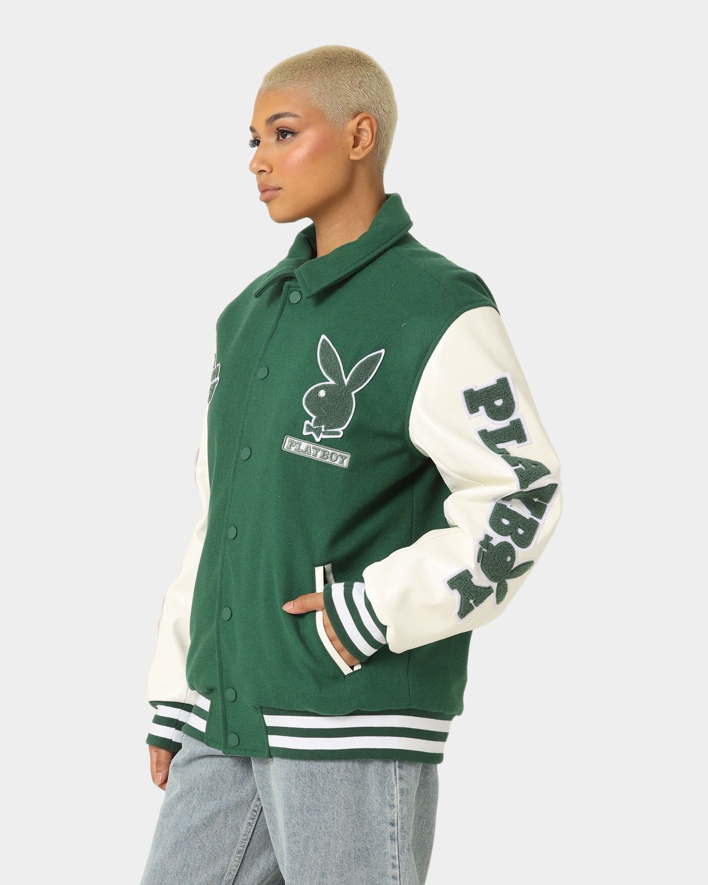 Varsity Jacket Playboy X Missguided Jacket Playboy By CK Team