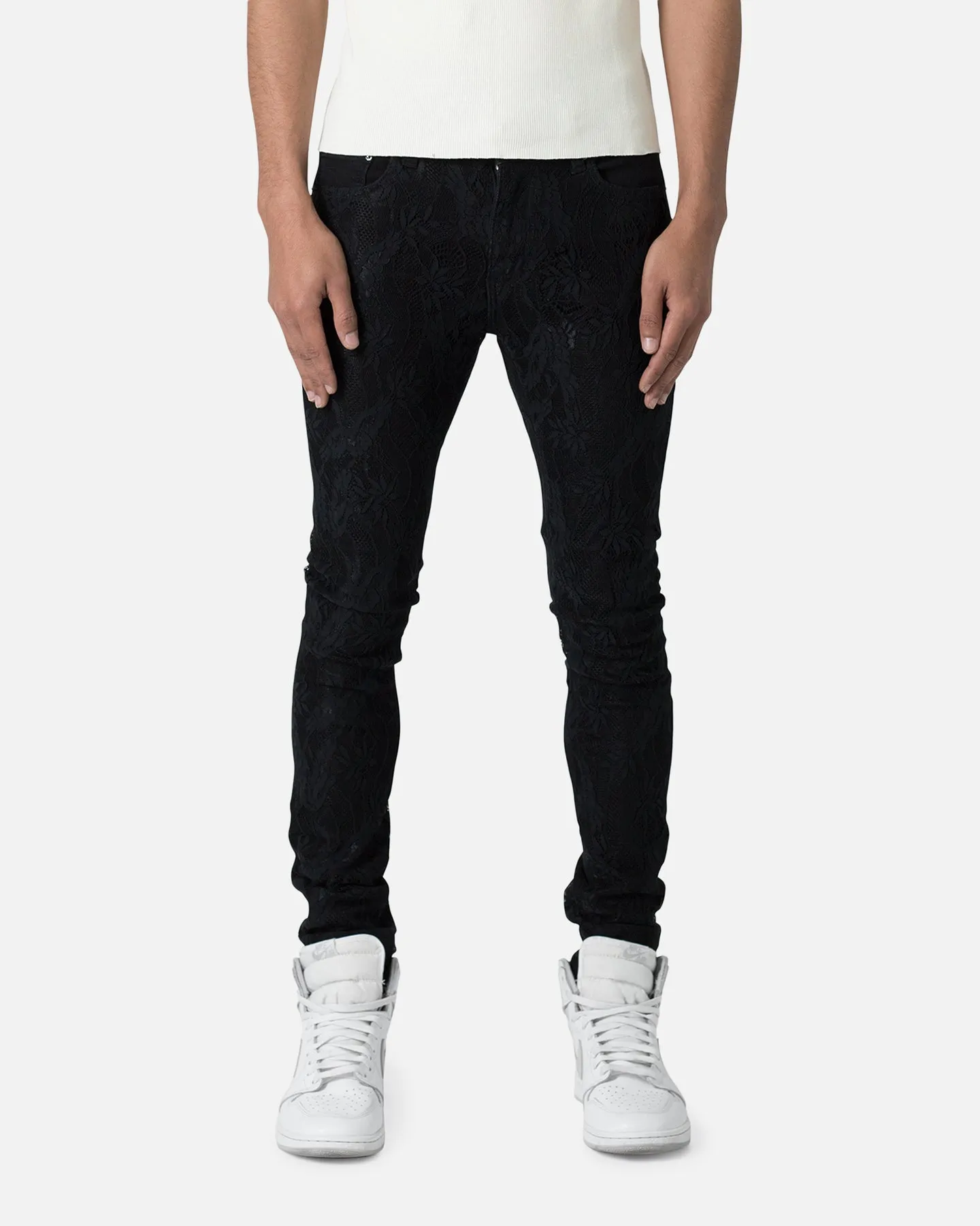 MNML X608 Laced Skinny Denim Jeans Black sold by Culture Kings