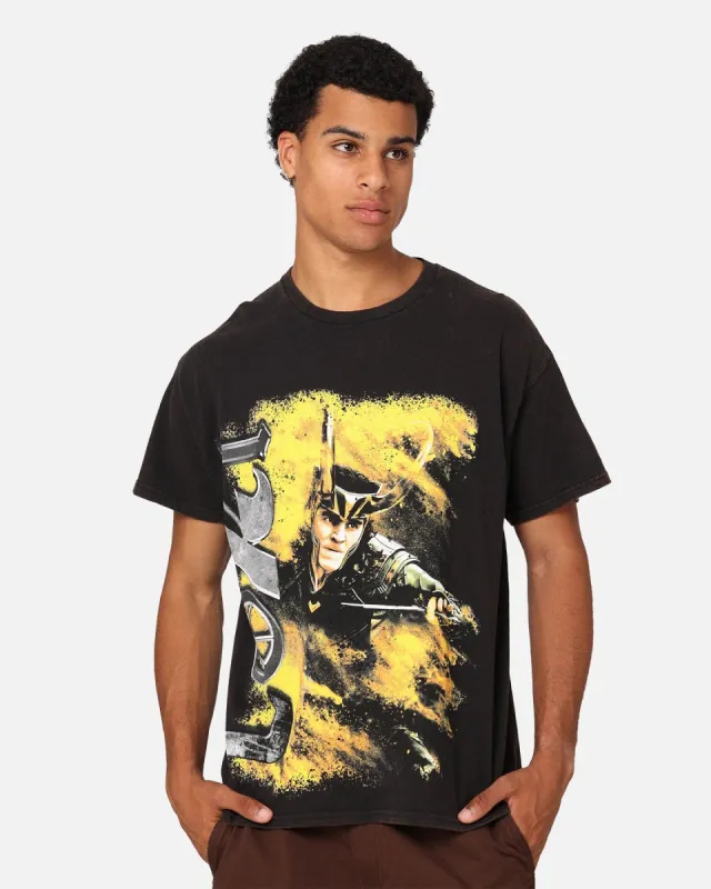 Marvel Loki Series Vintage T-Shirt Black Wash sold by Culture Kings