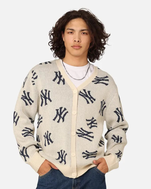 Majestic Athletic New York Yankees Shaggy Knit Varsity Cardigan Whitecap Grey sold by Culture Kings