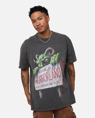 American Thrift X Goosebumps Horrorland Heavyweight T-Shirt Black Wash sold by Culture Kings