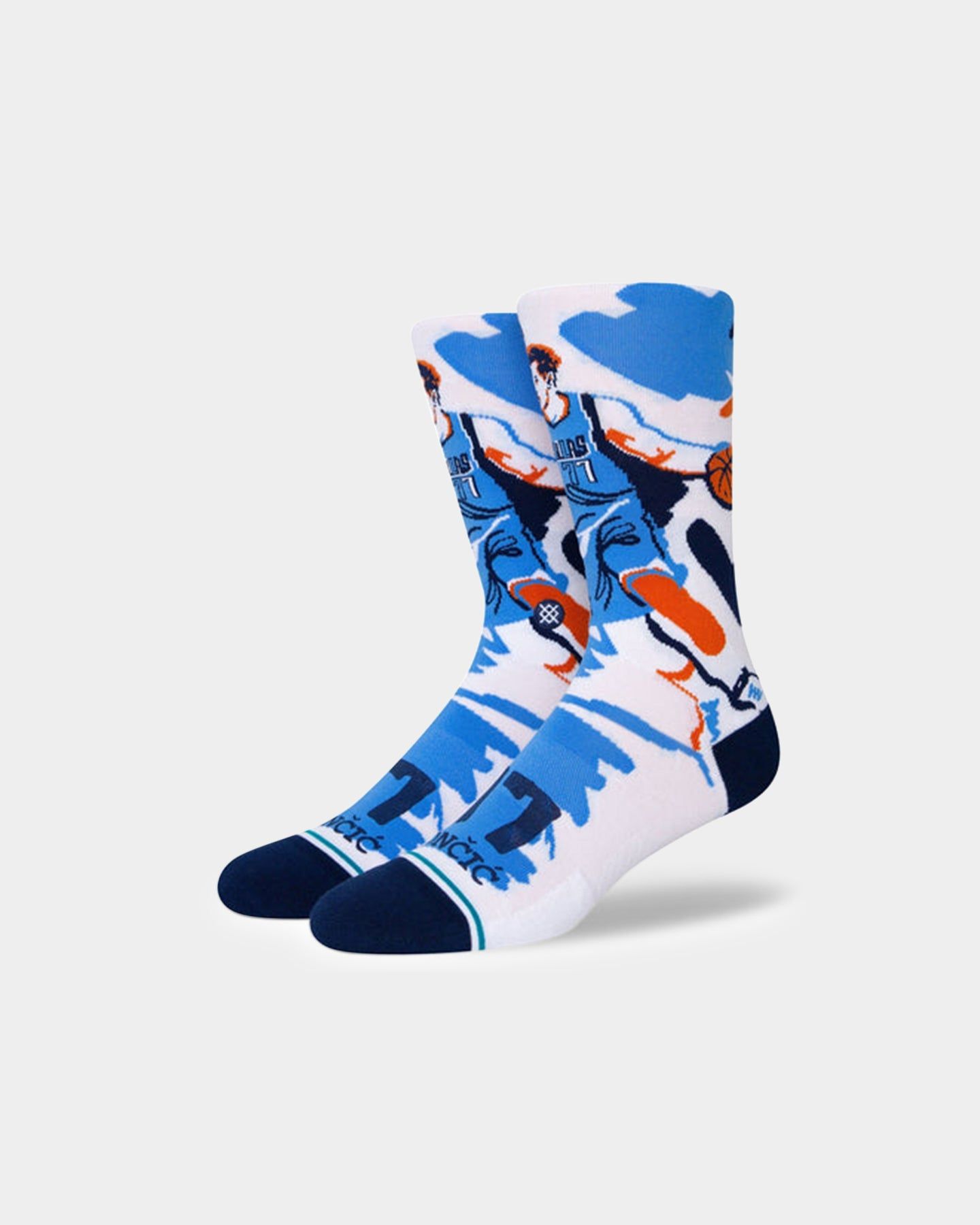 Stance X NBA Dallas Mavericks Luka Dončić Paint Luka Crewcut Socks White sold by Culture Kings product image thumbnail 2