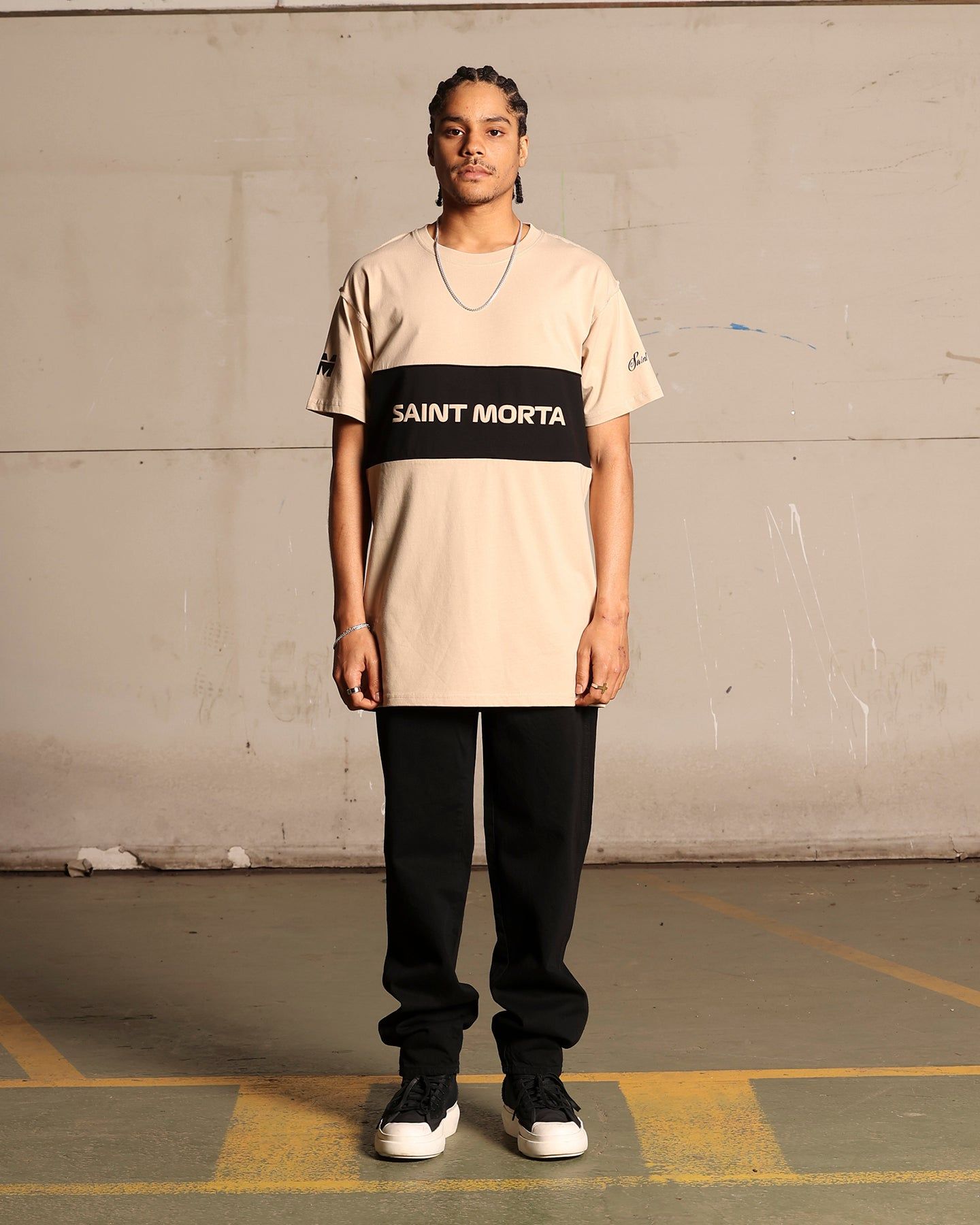 Saint Morta Moto Lafayette T-Shirt Stone/Black sold by Culture Kings product image thumbnail 3