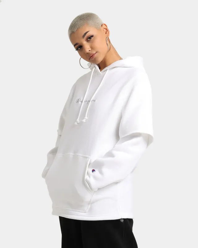 Champion Women's Reverse Weave Liquid Layer Hoodie White sold by Culture Kings