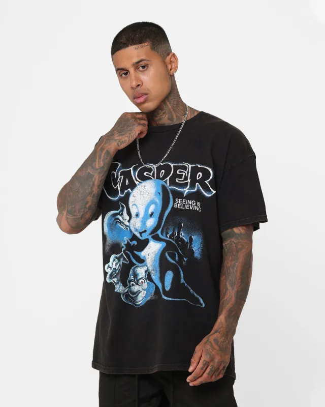 American Thrift X Casper Casper Vintage T-Shirt Black Wash sold by Culture Kings