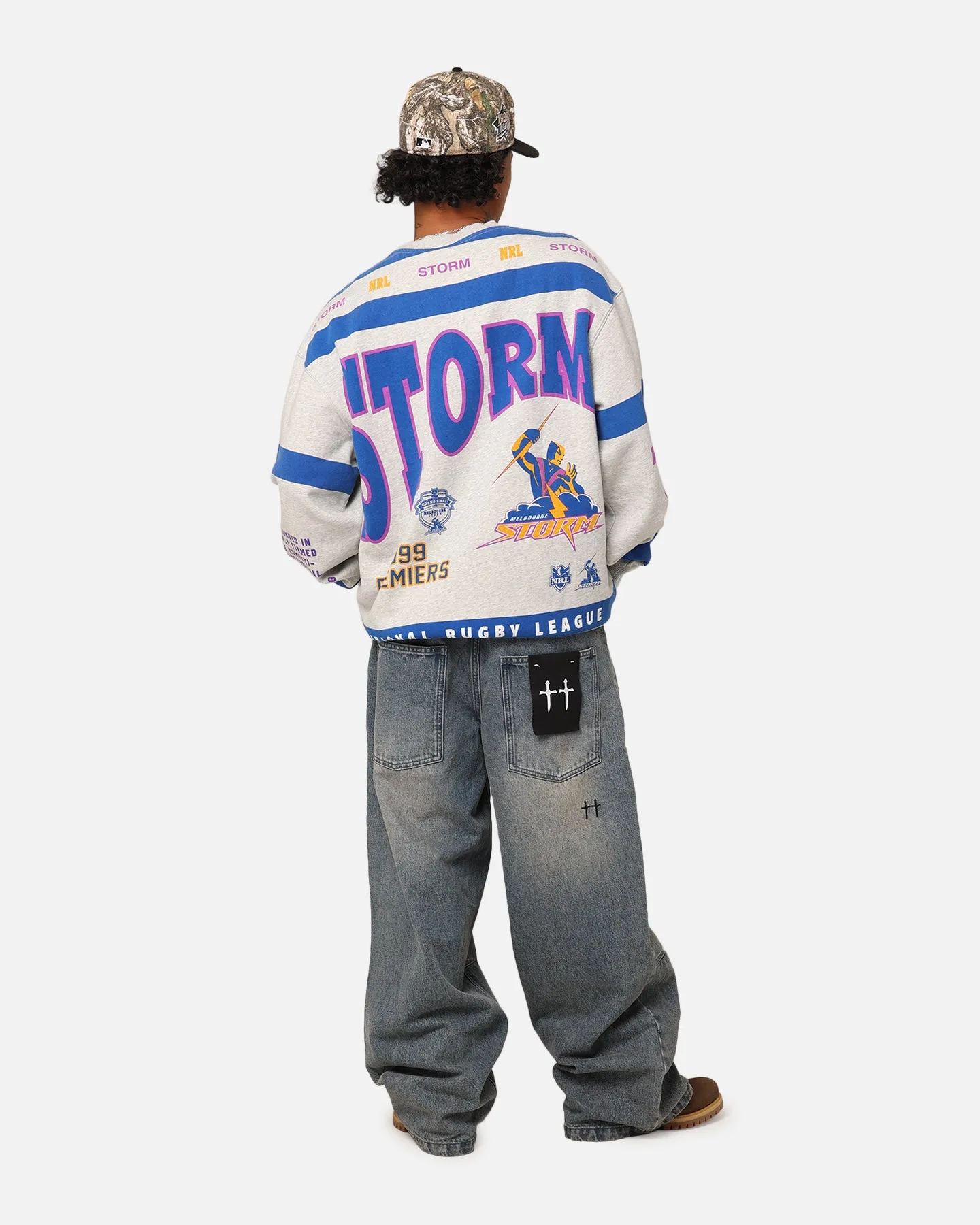 Mitchell & Ness Melbourne Storm Team Crewneck Grey Marle sold by Culture Kings product image thumbnail 2