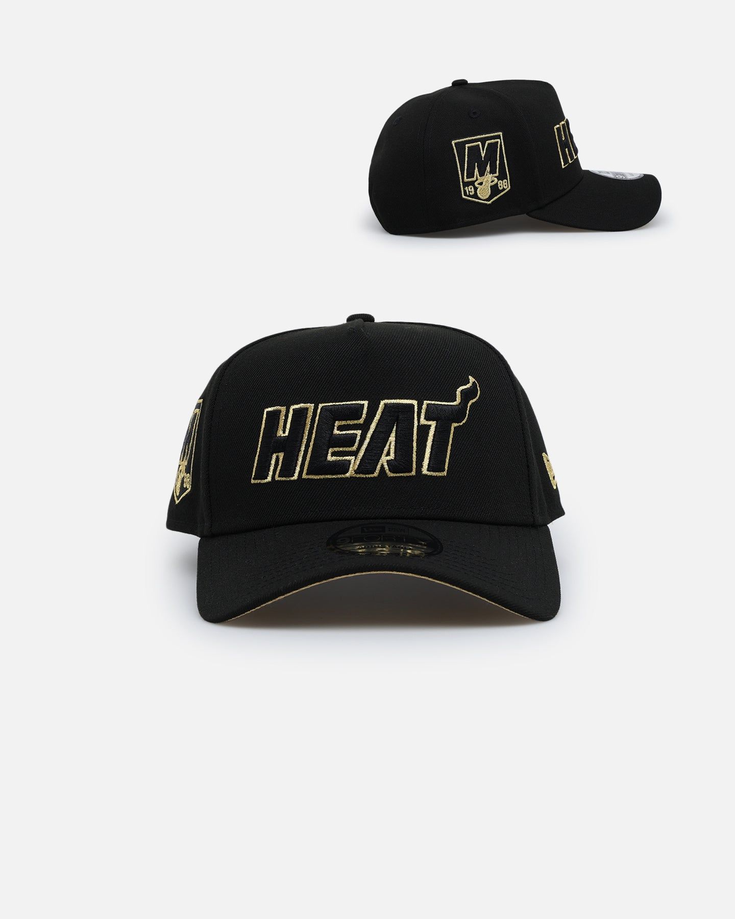 New Era Miami Heat 'NBA Gold Links' 9FORTY A-Frame Snapback Black/Gold sold by Culture Kings