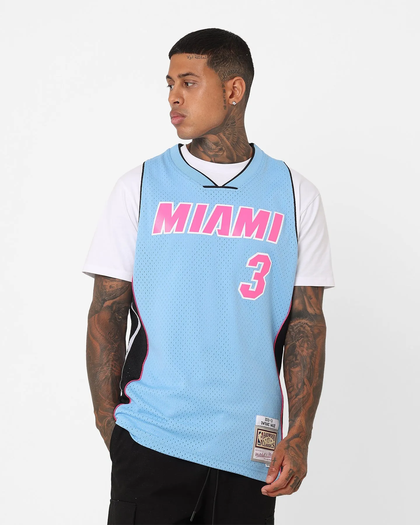 Mitchell & Ness Miami Heat Dwyane Wade Swing Jersey Sky Blue sold by Culture Kings