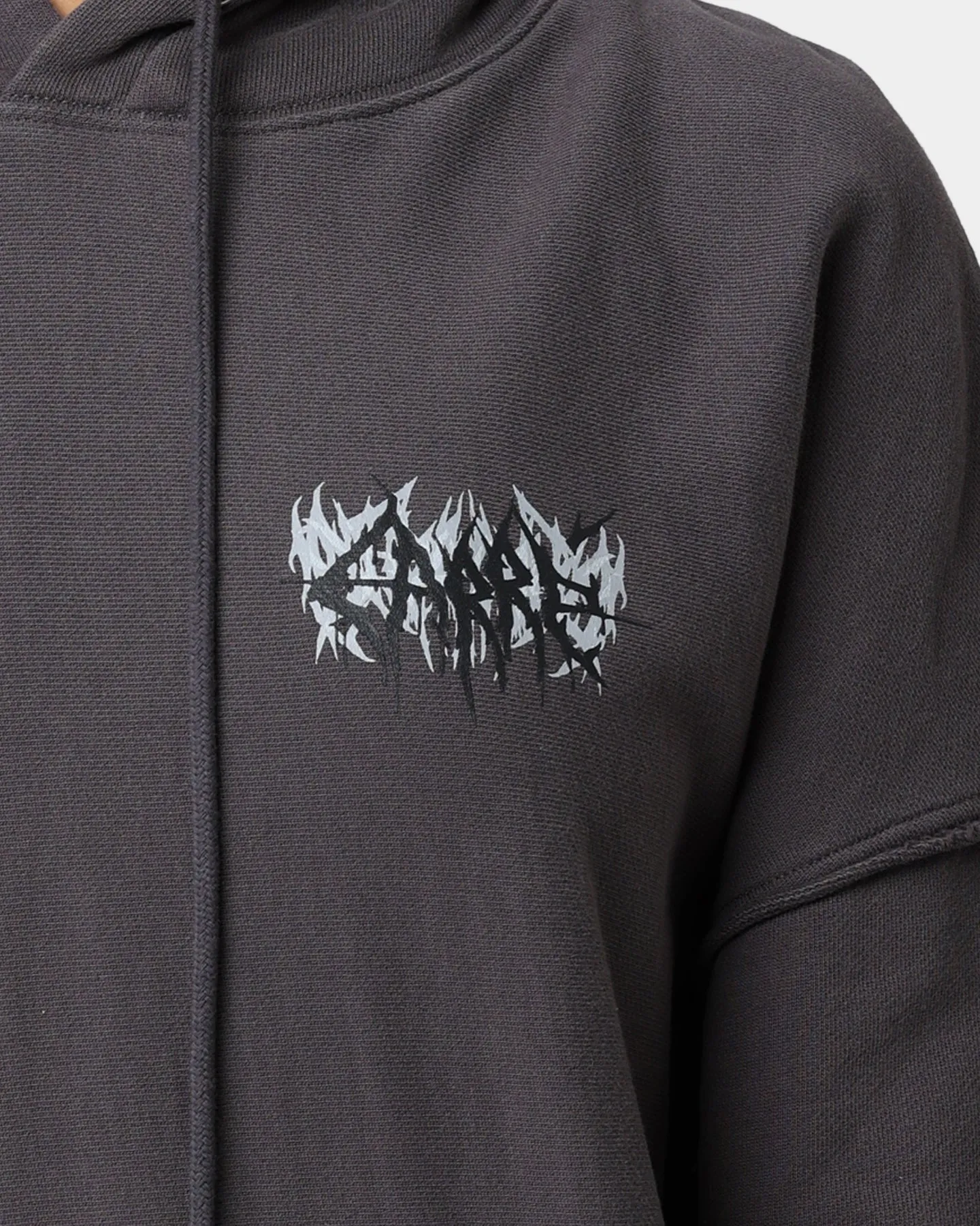 Carre Metalle Distressed Hoodie Washed Grey sold by Culture Kings product image thumbnail 3