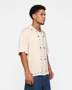X-Large Flower Open Collar Short Sleeve Shirt Off White sold by Culture Kings